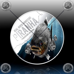 1oz NIUE 2013 "PIRANHA" Real River Monsters (NZ Mint) 1oz NIUE 2013 "PIRANHA" Real River Monsters (NZ Mint)